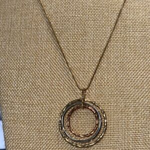 Park Lane Gold and Silver Circle Necklace
